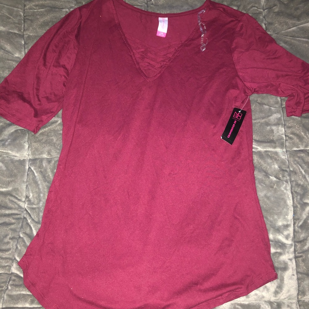 Maroon 3-Quarter Sleeve